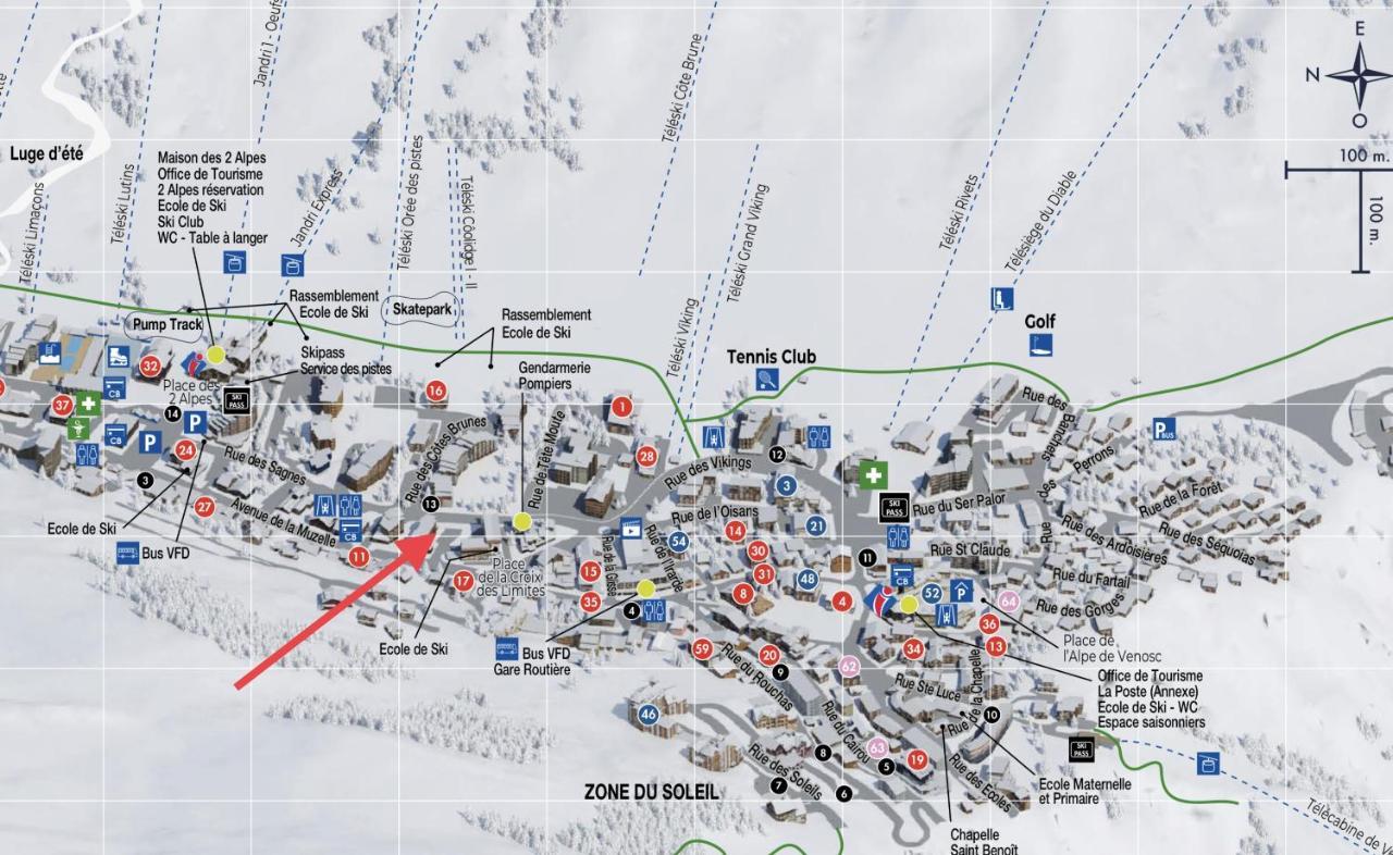 Apartment Centre Station Les 2 Alpes, Parking, Wifi *